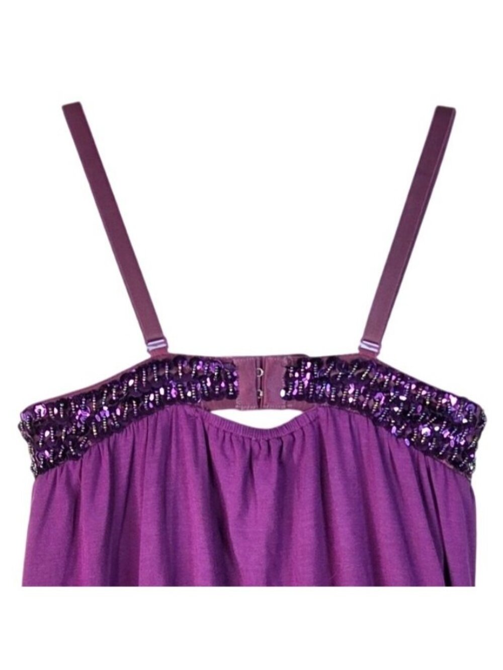 MCM Womens Purple Rhinestone Embellished Dress M Mini Short - Picture 4 of 7